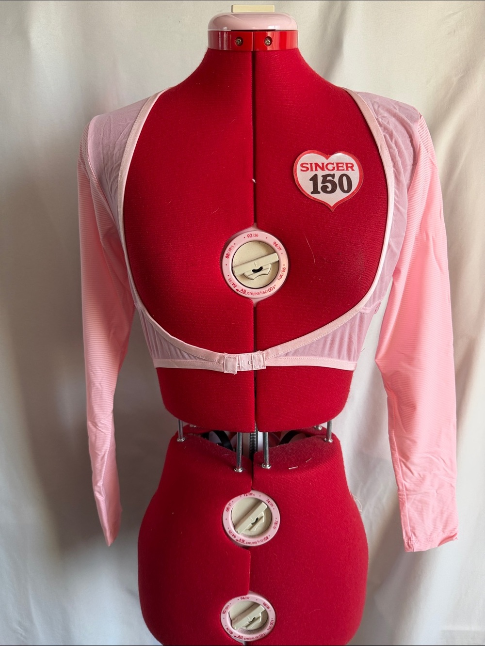 Light Pink Long Sleeve Mesh Shrug